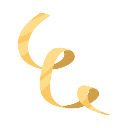 swirl golden streamerのイラスト素材