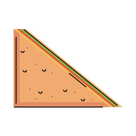 slice sandwich fast foodのイラスト素材