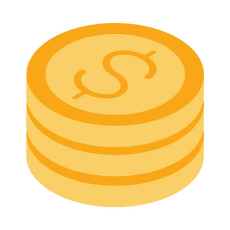 dollar coins moneyのイラスト素材