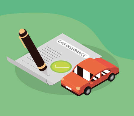 car insurance check markのイラスト素材