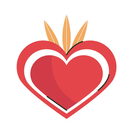 romantic heart loveのイラスト素材