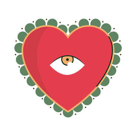 heart with an eyeのイラスト素材