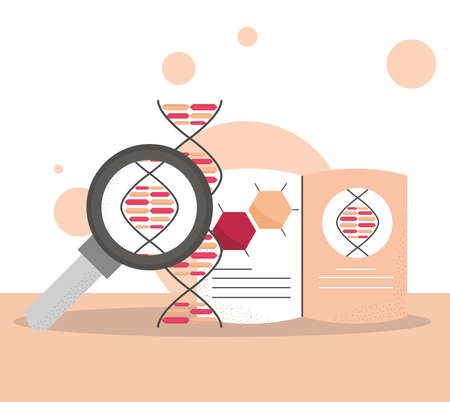 dna science analysisのイラスト素材