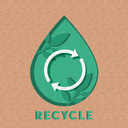 recycle drop on corkのイラスト素材
