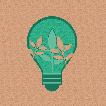 ecology energy on corkのイラスト素材