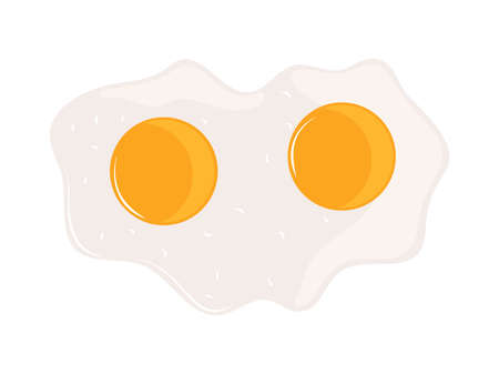 breakfast fried eggsのイラスト素材