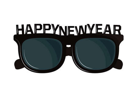 happy new year letteringのイラスト素材