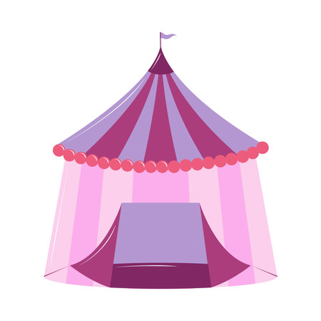circus tent with flagのイラスト素材