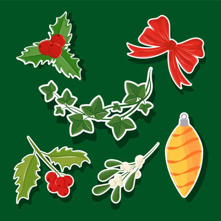 mistletoe and ballのイラスト素材