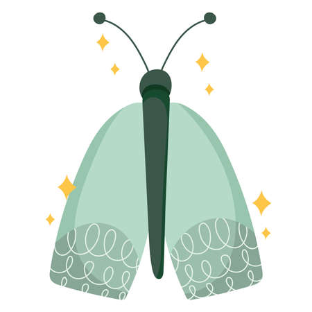 butterfly cartoon iconのイラスト素材