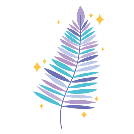 colored branch leavesのイラスト素材