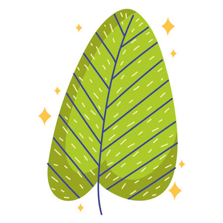 leaf cartoon iconのイラスト素材