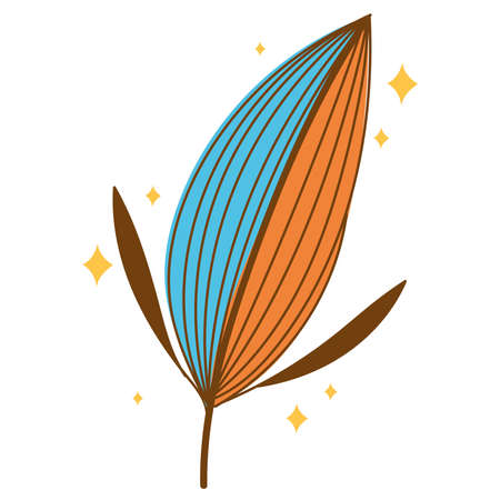 nature leaf cartoonのイラスト素材