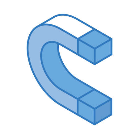 magnet isometric iconのイラスト素材