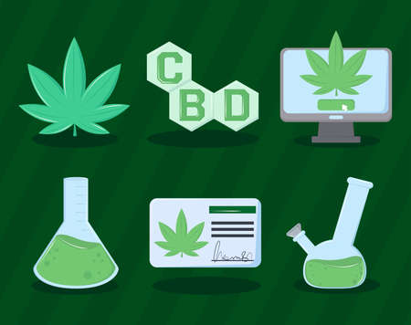 medical cannabis chemicalのイラスト素材