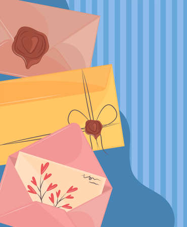 mail with sealのイラスト素材