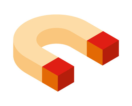 magnet flat iconのイラスト素材