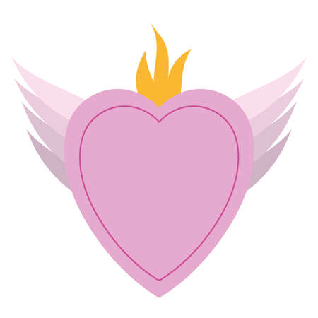 heart with wingsのイラスト素材