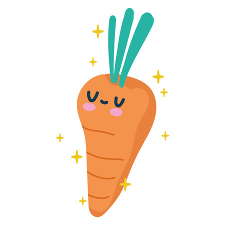 cute carrot iconのイラスト素材