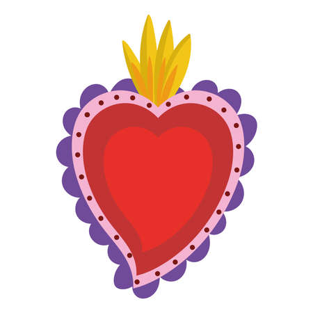 heart romantic ornamentのイラスト素材