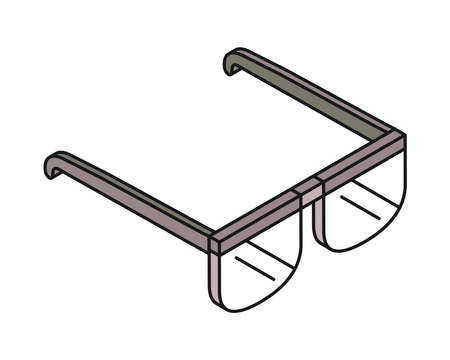 eyeglasses optical iconのイラスト素材