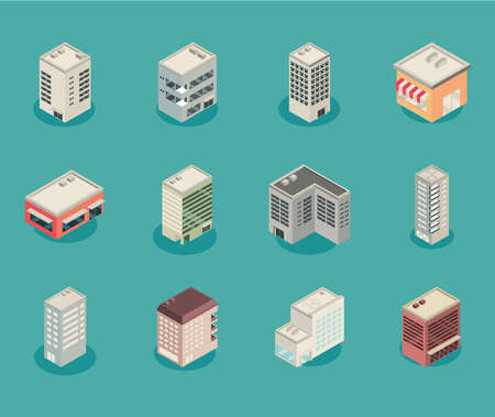 isometric the city infrastructure