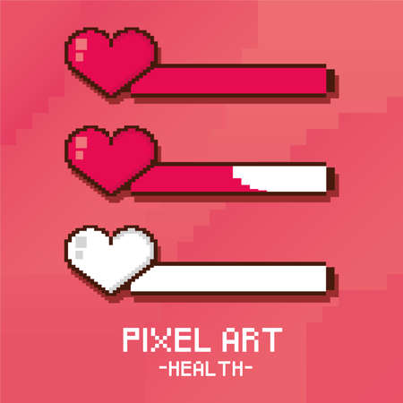 pixel art healthのイラスト素材