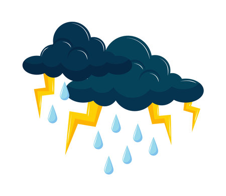 storm natural disasterのイラスト素材