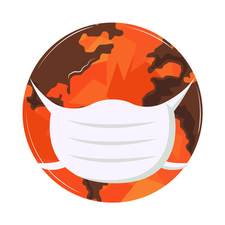 planet with maskのイラスト素材