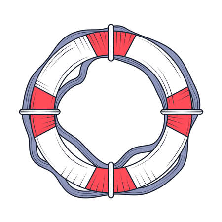 lifebuoy nautical iconのイラスト素材