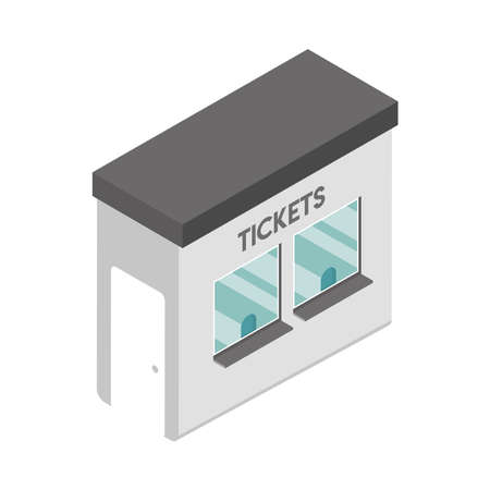 subway ticketing counterのイラスト素材