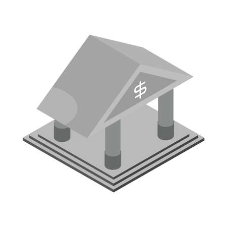 bank building iconのイラスト素材