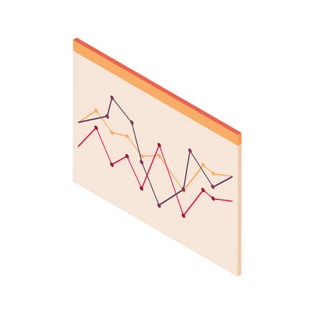 isometric financial reportのイラスト素材