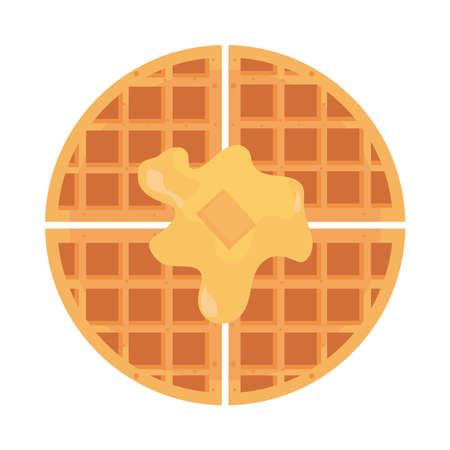 waffles with butterのイラスト素材