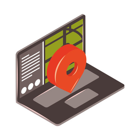 online gps navigationのイラスト素材