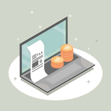 taxes money financial accountingのイラスト素材