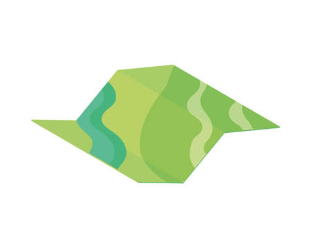 folded map travelのイラスト素材