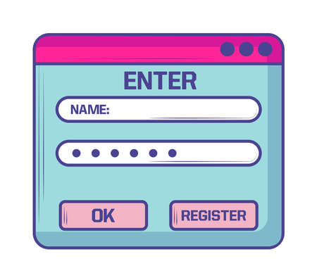 website account loginのイラスト素材