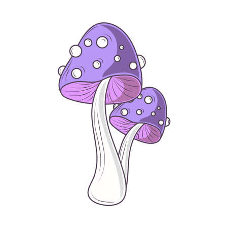 purple mushroom iconのイラスト素材