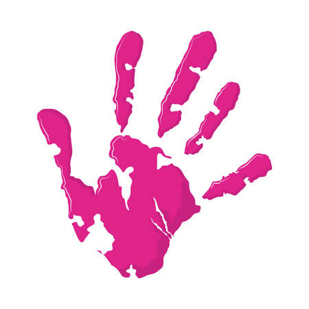 hand print colorのイラスト素材