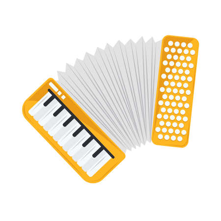 accordion music instrumentのイラスト素材