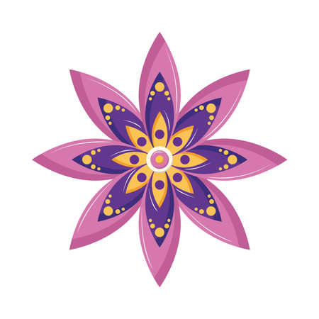 flower mandala decorationのイラスト素材
