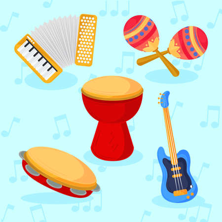 icons set music instrumentsのイラスト素材