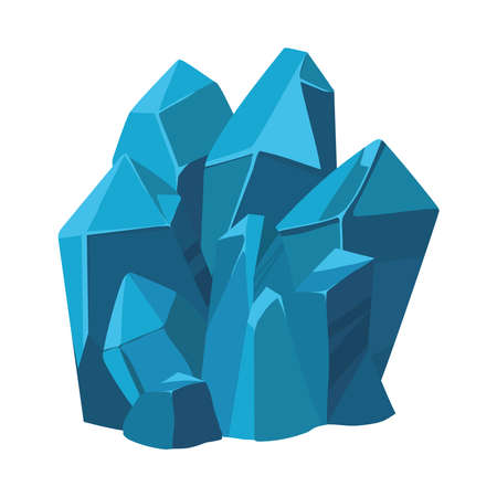 blue healing crystalsのイラスト素材
