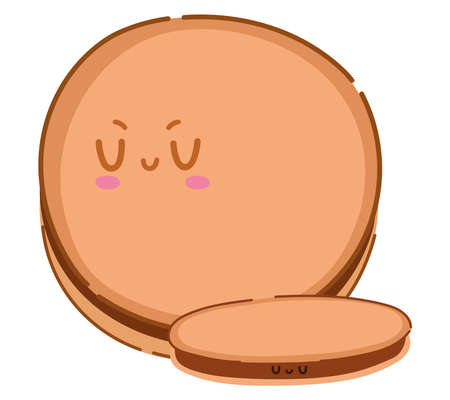 kawaii dessert biscuitのイラスト素材