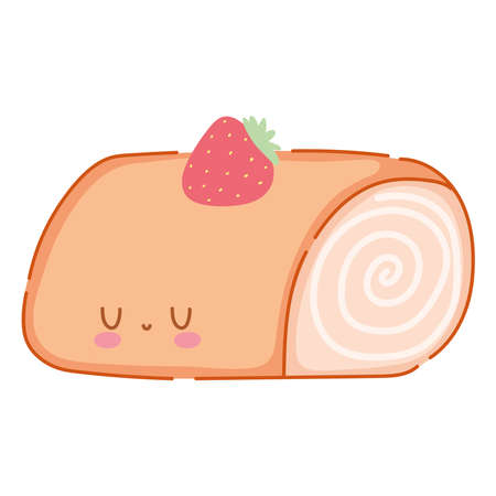 kawaii dessert rollのイラスト素材