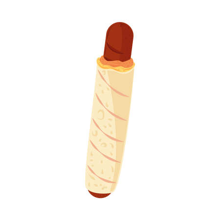 wrapped sausage iconのイラスト素材