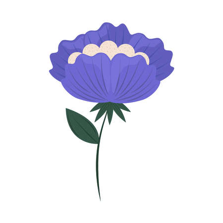 violet flower iconのイラスト素材