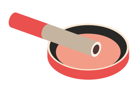 cigarette in ashtrayのイラスト素材