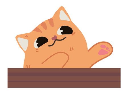 cute little catのイラスト素材